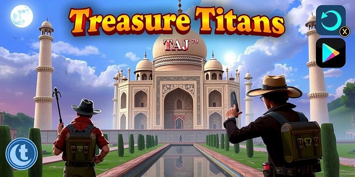 Taj Treasure Titans - Official Game Cover Taj Treasure Titans game cover showing the Taj Mahal and treasure hunters